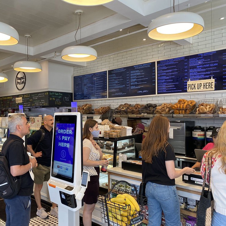 NYC bagel shop chalkboard digital