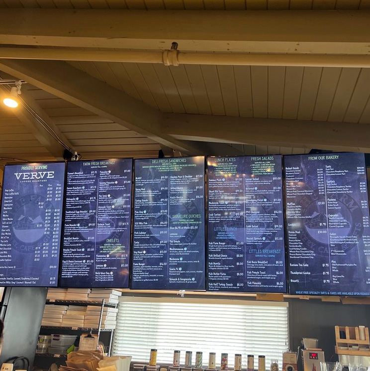 Bakery Cafe Menu Boards