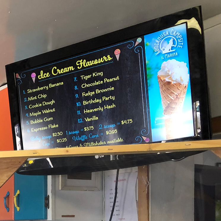 Electronic Ice Cream Shop Signage