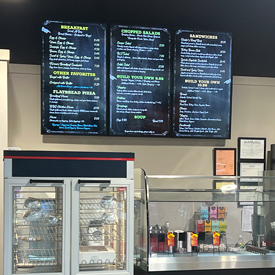 Convenience Store quick service food option menu board